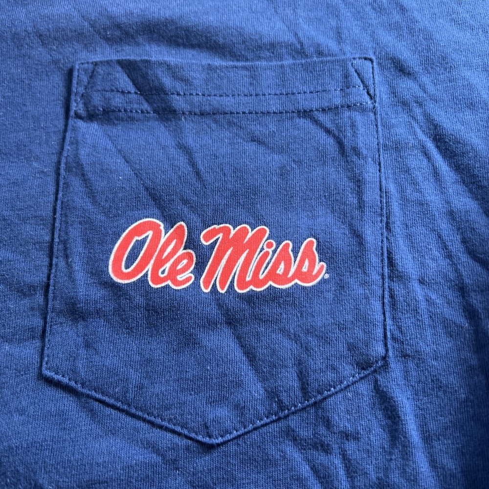 Southern Tide Ole Miss Shirt Mens XL Long Sleeve Crew Neck Blue Skipjack 🏈